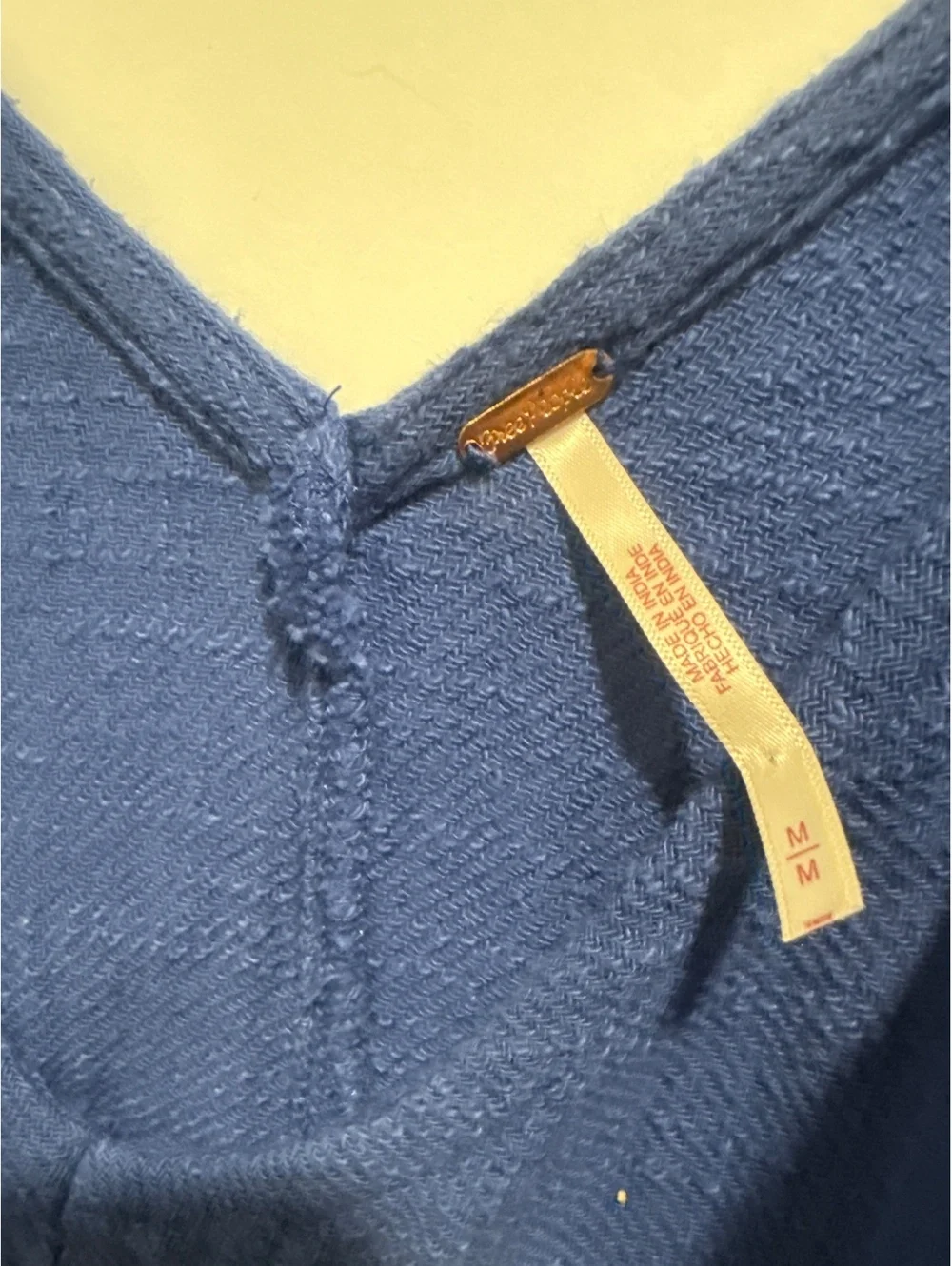 Free People Blue Cotton Sleeveless Jumpsuit Romper Medium